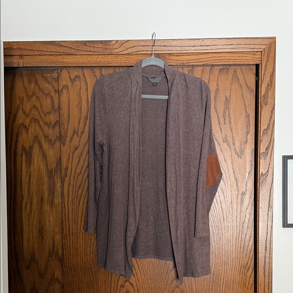 Mix Chocolate Open-Front Cardigan